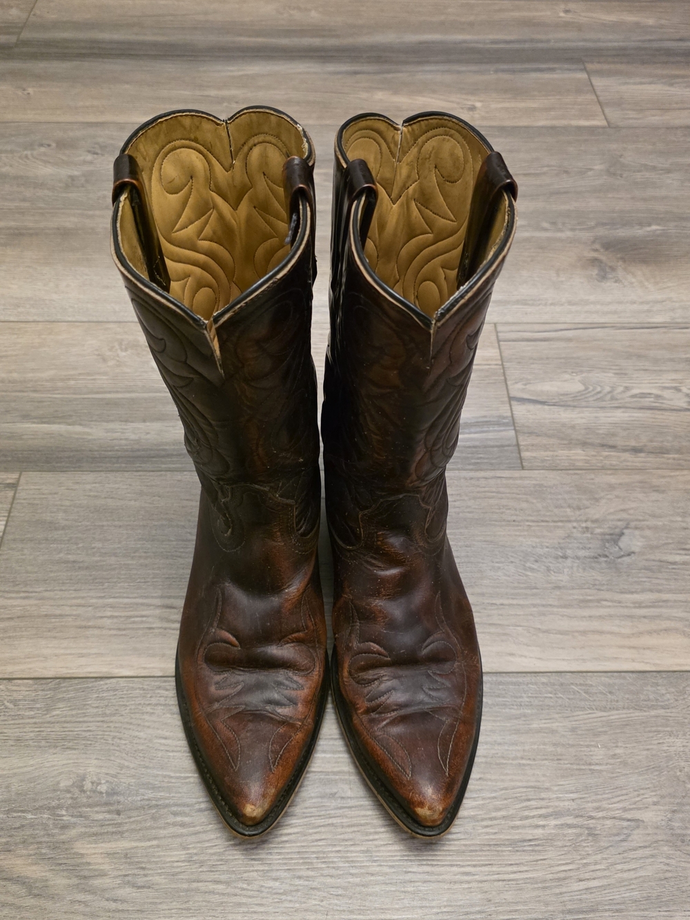 ACME Brown Leather Western Cowboy Boots